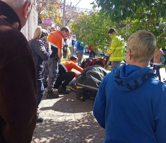 Un motociclista resultó herido en un choque